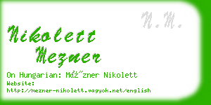 nikolett mezner business card